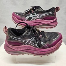 Ladies ASICS Purple Trabuco Max 3 Trail Running Shoes Lace Up UK 6.5 CG G35