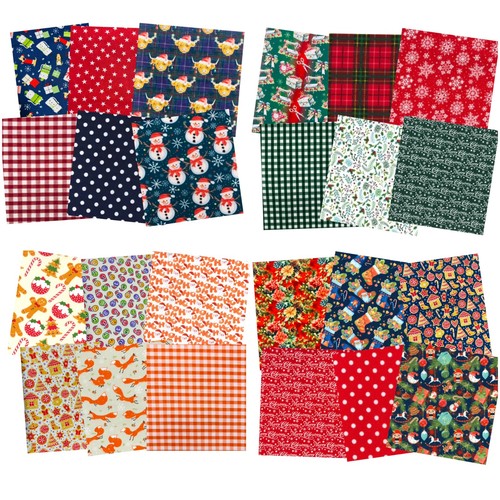 Christmas poly cotton fabric - christmas,