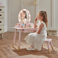 Dimples Wooden Light-Up Vanity