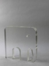 1970s Silvio Russo for Team Guzzini Lucite Elephant