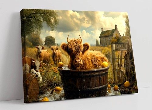 Highland cow tub oustide - cow,