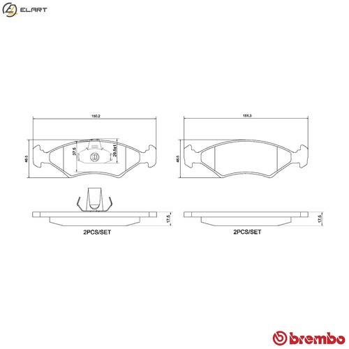 Brake pad set - p, 24