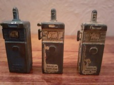 Vintage model petrol pumps x 3 1960's diecast made in England