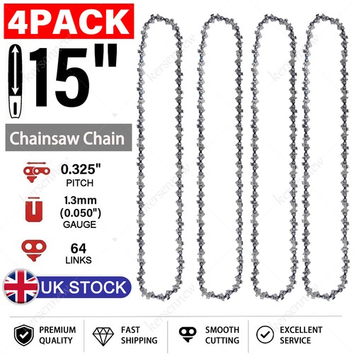 38cm chainsaw chains - 4x, 15"