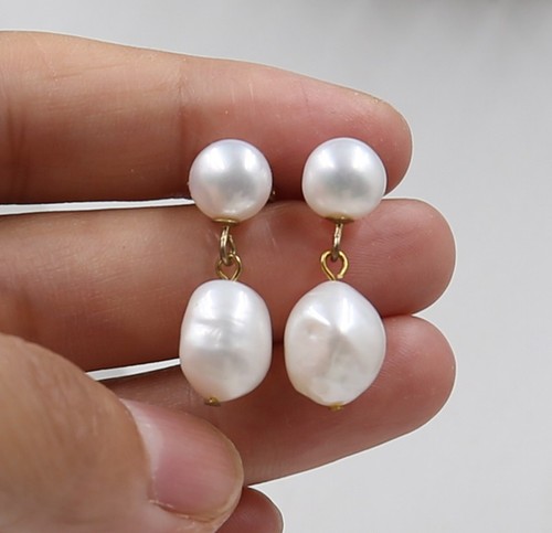 White keshi baroque - mm,