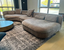 Baxter Piaf Sofa L-Shape Curved Modular Sofa 402cm Large Piece + Calix Console