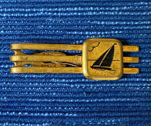 Vintage sailboat tie bar - 2",