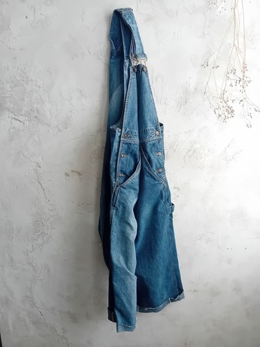 Blue denim dungarees - denim,