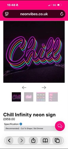 Chill neon sign - sign, made