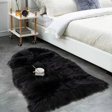 Fluffy Faux Sheepskin Rug Grey