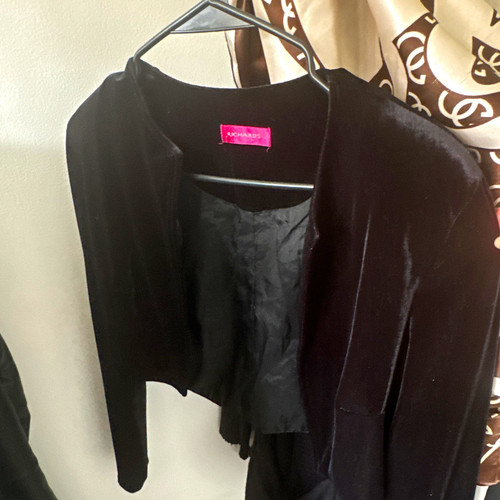 Richards petites black cropped - black,