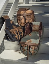 Western Saddle Canvas and Leather Trail Riding Saddle Bags - 3 Color Choices