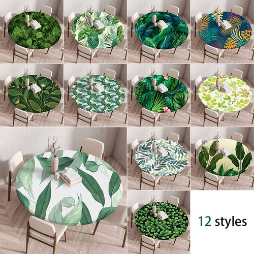 Palm leaf round tablecloth - palm,