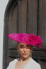 Ascot, Races, Wedding Cerise Pink Hat