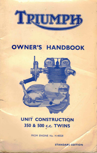 Triumph owners handbook 350 - triumph,