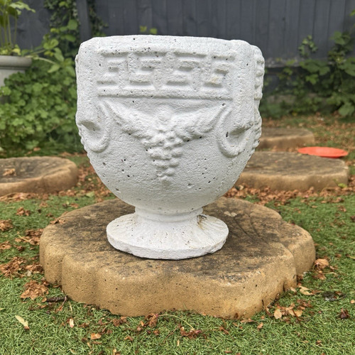 Old concrete planter - concrete,