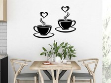 2 Coffee Cup Heart Wall