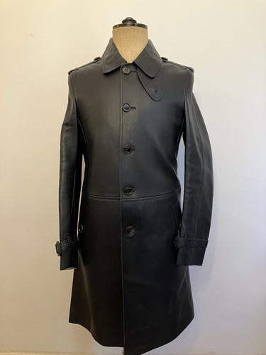 Crombie leather coat - leather, 38