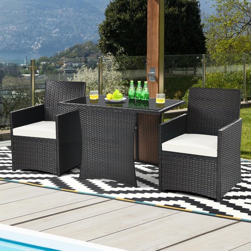 Poly rattan garden lounge set - lounge,