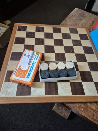 Vintage draughts board game
