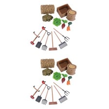  2 Count Farm Tool Model Toddler Child Garden Accessories Tools Toy Prop