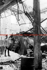 F004081 German soldiers in their bunker U Boot in a destroyed factory near Volkh