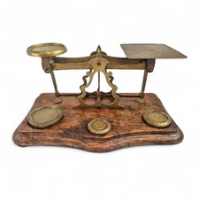 Antique Edwardian Brass & Oak