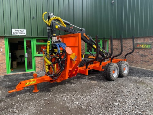 Ton timber trailer with - timber,