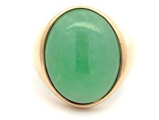22 Carat Oval Cabochon Green