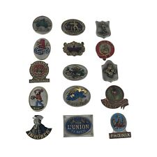 Franklin Mint Full Set Of 15 Fine Pewter Fire Mark Plaques