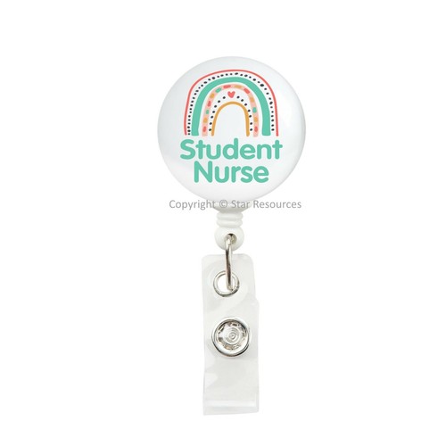 Rainbow student nurse badge - rainbow,