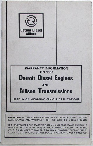 Warranty information 1986 - on,
