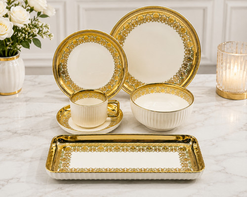 Luxury white gold porcelain - luxury,
