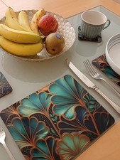 Small Art Deco Placemats, Set