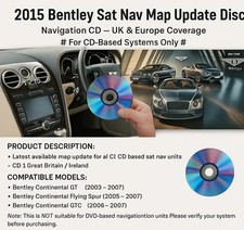 Bentley DISC MAP UPDATE for BENTLEY Continental GT, Flying Spur, GTC - CD 2015