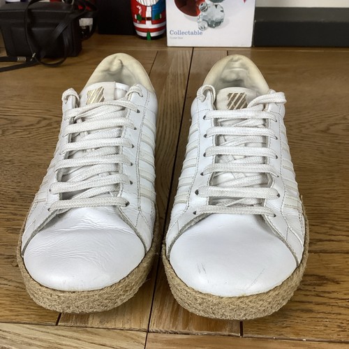 Swiss white leather stripe - k-swiss,