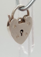 Fully English Hallmarked Vintage Padlock Charm 925 Solid Silver 2.10g #22624