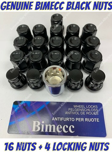 Alloy wheel nuts 19mm black - nuts,