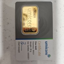 Umicore 20 Gram Minted Gold