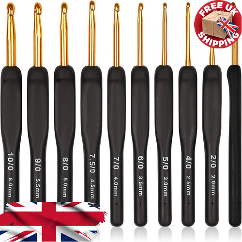 8pcs black ergonomic - 8pcs, crochet