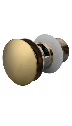 Brushed gold sink plug with - gold,