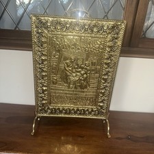 Brass Victorian Large Ornate Gold  Fireguard Fire Surround Fireplace  tavern