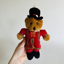 Soft Toy Cuddly Plush Teddy Bear Royal Queens Guard Beefeater Plushie 10”