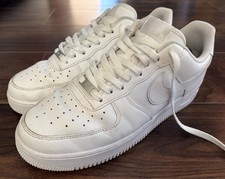 Nike Air Force 1 Triple White Leather 2022 Trainers Uk Size 11
