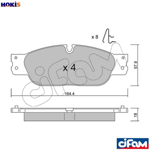 Brake pad set disc - brake,