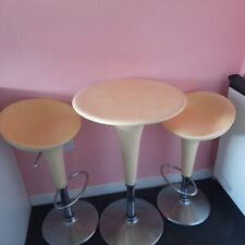 Retro 1960s Magis Bombo Cocktail Table Set Pale Lemon Yellow