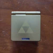 Gameboy Advance SP Legend Of Zelda Gold Triforce Limited Edition Console