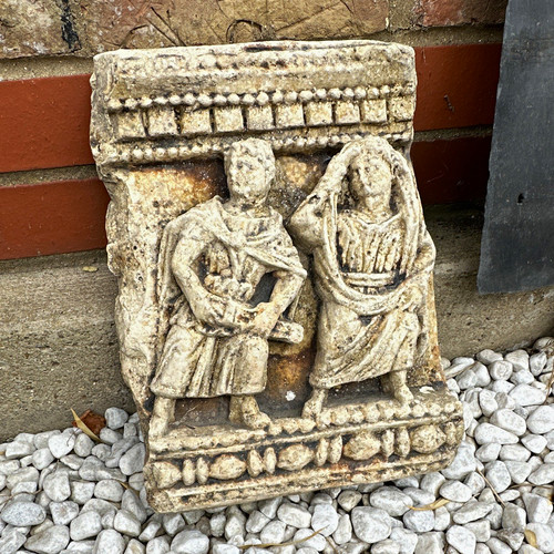 Beige stone wall décor - beige,