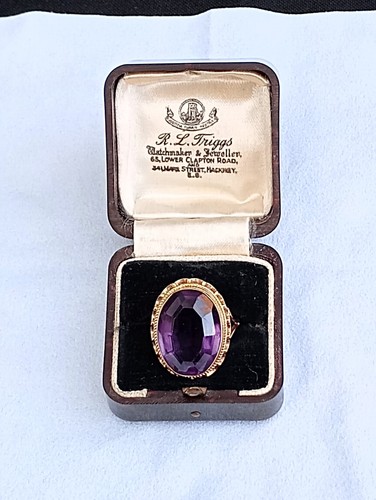 Amethyst 9ct gold dress - amethyst,