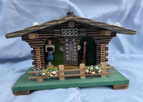 Vtg german wood weather house - vtg,